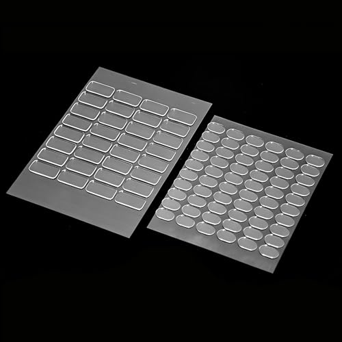 FIUTEKO 564 Punti adesivi biadesivo trasparenti Nanogel,Colla forte rimovibile Formato ovale 1,3×0,8 cm + quadrato 2,0×1,0 cm Punti di Mastice Adesivo Forte per poster foto decorazioni DIY e figure