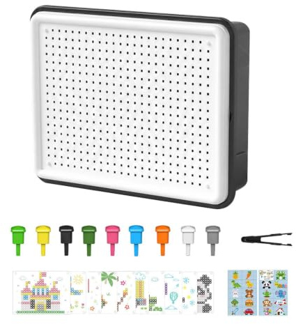 Puzzle 3D Hongo Clavos 710 Piezas Puzle Educativo STEM de Tablero Perforado | Juego De Puzzles De Tablero para Niños, Niñas, Hogar, Viajes, Camping, Escuela, Cumpleaños,