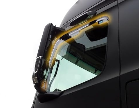 Vordere Windabweiser (1 Set) für die Fahrer und Beifahrerseite-CLI0046017 passend für Mercedes Benz ATEGO II 1998-, LINKSLENKER