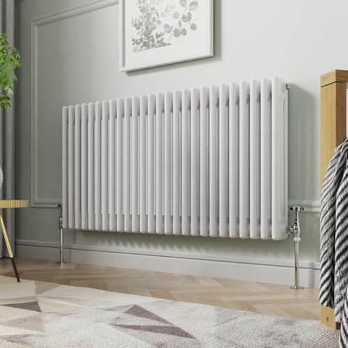 NRG 600 X 1190 mm Gloss White Horizontal Cast Iron Radiator Triple Panel
