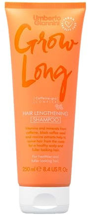 Umberto Giannini Grow Long Root Stimulating Shampoo - Strengthening Hair Growth for Thicker, Fuller Hair. Anti Pollution Shampoo for Hair Loss with Caffeine - Vegan & Cruelty Free