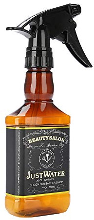 ZJchao Hairdressing Water Sprayer, Refillable Barber Water Sprayer Barber Vintage Spray Bottle Hair Tool 300ML Brown