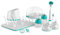 Nanobebe Baby Bottle Ultimate Feeding and Cleaning Set, for Breast Milk and Formula, Cleaning and Soothing Essentials, Baby Shower Registry Gift, for Newborn, Infant and Baby - Teal