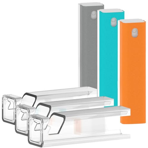 PEARL Handy Reiniger: 3er-Set All-in-One-Displayreiniger & Handyständer, 15 ml, nachfüllbar (Bildschirmreiniger, Handyhalterung Tisch Ständer, Monitor Halterung)