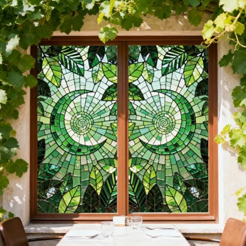 ANATTASOUL Moon and Leaves Static Window Stickers for Home Decoration