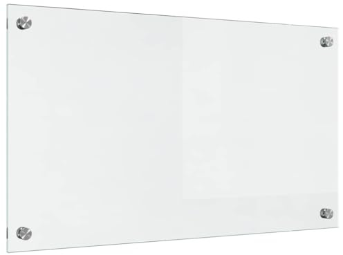 vidaXL Küchenrückwand Transparent 70 x 40 cm Gehärtetes Glas, Moderner, stabiler Küchenoberflächen-Style: Hitzebeständige Glasrückwand für coole Upgrades und modernen Flair
