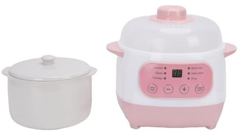 Rengue Pentola Elettrica, Pentole A Pressione Prevenzione Automatica Delle Bruciature A Secco, Capacità 1 Litro Per Porridge E Zuppa, Pentola Multifunzionale Per Uso Domestico Elettrica, Interno In