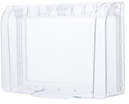 DOITOOL Boîte de Prise Murale Étanche, Boîtier de Protection pour Prise Électrique, Plastique Transparent, Montage Mural, pour Salle de Bain et Extérieur