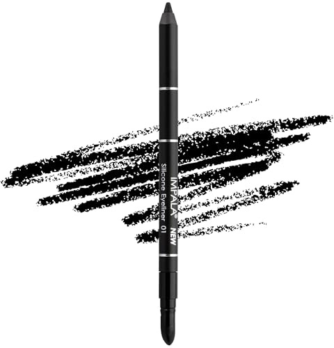 Impala - Lápiz de Ojos en Gel Waterproof Negro Mate 01 | Trazo Definido o Efecto Difuminado | Textura Cremosa Fácil de Aplicar | Color Intenso Duradero y Resistente al Agua