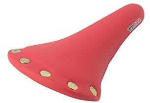 Brass Button Bicycle Bike Classic Racing Saddle Seat Fixie Road Bike Red