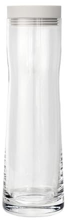 blomus -SPLASH- Jarra de agua de vidrio, Moonbeam, capacidad de 1 litro, tapa de silicona/acero inoxidable, fácil manejo, (H/B/T: 29,5 x 9 x 9 cm, color: Moonbeam, 63780)