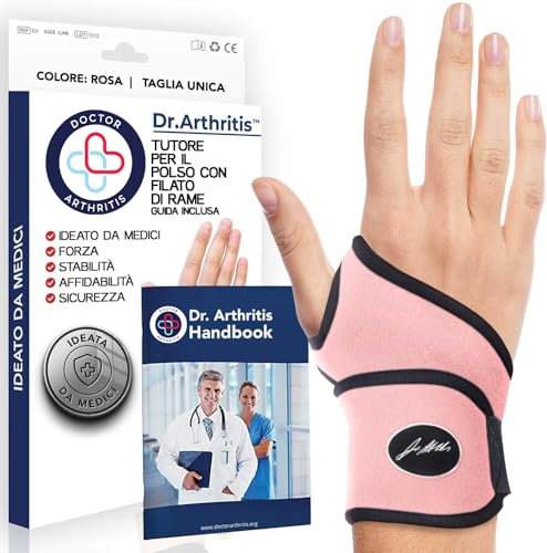 Doctor Developed Premium Nude Wrist Support/Wrist Strap/Wrist Brace/Hand Support [Single] & Doctor Written Handbook— Relief for Wrist Injuries, Joint Disease, Sprains & More (single Pink)
