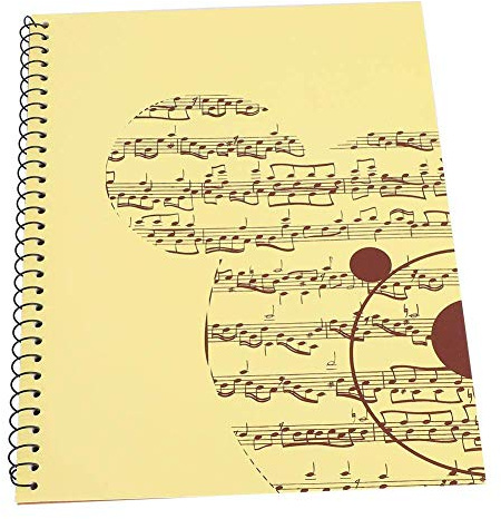 Bnineteenteam 50 sidor med tomma noter, manuskript, musik anteckningsbok, bokstavspapper, handskriven musikpapper, personalpapper (gul björn) speltillbehör