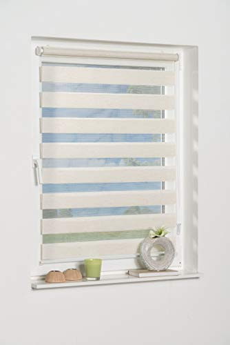 K-Home Estor Doble Klemmfix tensado sin taladrar, Color Beige, poliéster, 110 x 150 cm