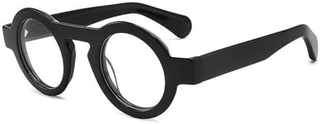 EYPKPL Runde Brillengestelle, Acetat-Brillengestelle, einfache, stilvolle Brillengestelle, klare Gläser, Brillen für Verschiedene Gesichtsformen