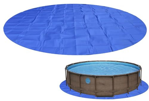 Sghtil Pool-Unterlage, Pool-Bodenmatte - Runde, Dicke Poolplane, Pool-Bodenplane - Unter der Poolpolsterung, Faltbare Outdoor-Schwimmbadmatte für den Boden