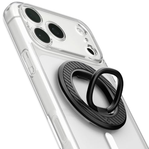 Spigen O-Mag MagFit+ MagSafe-ring, dubbelsidig magnetisk telefonhållare | Freestop Gymställ, ställ för iPhone Duo 18 Pro Max 17 16 15 14 och MagSafe-fodral för Samsung S26 Pixel 11 10 – kol