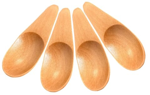Cabilock 4piezas Cuchara Para Leche Polvo Cucharas De Madera Pequeñas Uso Cocina Cucharillas Para Té