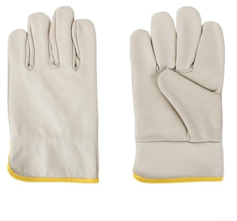 Guanti da saldatura in pelle con isolamento termico e resistenza all'abrasione per un uso sicuro in saldatura, giardinaggio e cucina