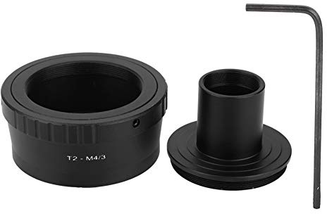 Ejoyous Adaptateur d'oculaire de Microscope, Surface Lisse en Métal, Anneau Adaptateur d'oculaire à Monture en T de 23,2 Mm pour Appareil Photo sans Miroir à Monture M4/3