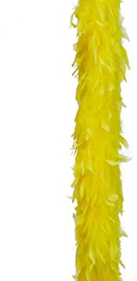 UV FLOOR - Neonfarbene Federboa - Premium Qualität - Neonfarbenes Zubehör - Party - Kostüm - 1m80 - Neongelb