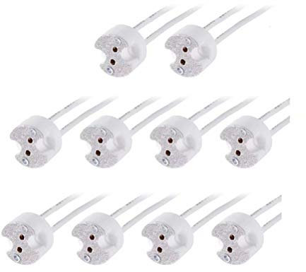 MR16 Bases para Lámparas,Portalámparas Para Lámpara Casquillo G4, Mr16,G6.35, Gx5.3,Gz4 Mr11, Incandescentes Halógenas Led Socket Cuerpo Enchufe Cerámico Del Lámpara(Pack-10)