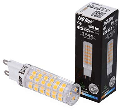 LED Line G9 LED lampor 6W stiftsockel 550 lumen energisparlampa glödlampa