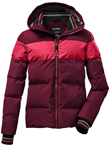 Killtec Mädchen Kow 192 Grls Qltd Jckt Winterjacke Jacke in Daunenoptik mit Kapuze, brombeere, 164 EU