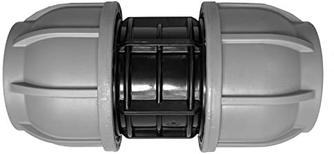 mdpe Water Pipe Compression Joiner/Straight Repair Fittings for Drinking Water/Irrigation Water Supply,10 bar Pressure Rating (25mm)