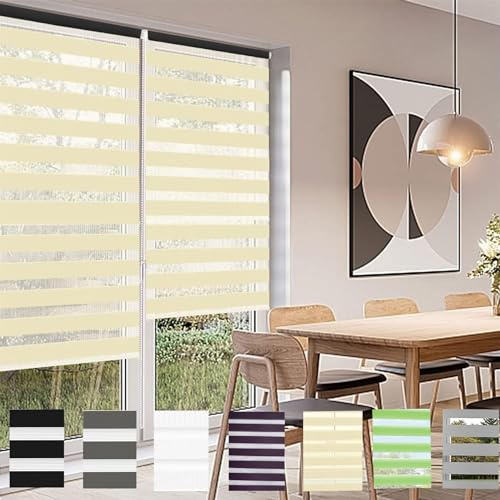 Estor Opaco para Ventana, 50 x 180 cm Guarda tu intimidad. Estores enrollables Persianas Enrollable Incluye Accesorios Protección de Pantalla para Ventanas, Beige