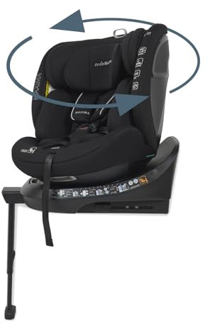 Enfasafe Maxima i-Size 360 Spin ISOFIX Car Seat, ECE R129, Extended Rearward Facing from Birth to Approx. 4 Years (40-105cm), Forward Facing from 15 Months to Approx. 12 Years (76-150cm)
