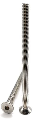 Screws M8 x 120 mm, countersunk head, BTR made of A2 stainless steel, screws FHC with hexagon socket (Allen key) ISO 10642 / DIN 7991, screws stainless steel A2 (V2A/304): 10 pieces Premium Fixation