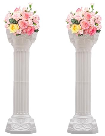 KONGKUNI 2Pcs Wedding Roman Column, Wedding Landscaping Roman Pillar, Event Decorative Column, Party Elegant Decorative