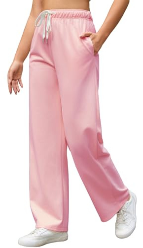 Pantalón Jogging Mujer Ancho Baggy Pantalones Deportivos Mujer Cintura Elástica Jogging Casual Cómodo para Deporte y Diario