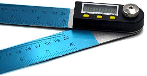 Oudtinz Professional Digital Display Angle Finder Steel Rule 200mm
