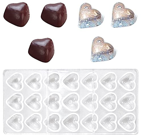 Stampo per Cioccolatini, Plastica Trasparente Cioccolatini Stampo, per Fare Cioccolatini, Pasticcini, Caramelle, Produzione Artigianale Fai-da-te, Utensili da Cucina(Amore)