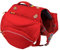 RUFFWEAR Palisades Hunderucksack, Rucksack, Aufbewahrungstasche und Satteltaschen, tragbarer Geschirrsack mit Taschen und Leinenbefestigungspunkt für Wandern und Camping, Red Sumac, Large/X-Large