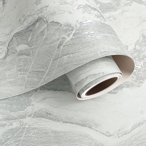 VaryPaper Papel Adhesivo Marmol Gris Beige Mate 40cmx200cm Papel Autoadhesivo para Muebles Marmol Papel Autoadhesivo pared Lavable Baño Papel Tapiz Cocina Encimera Vinilo pared Comedor Mesa Armario