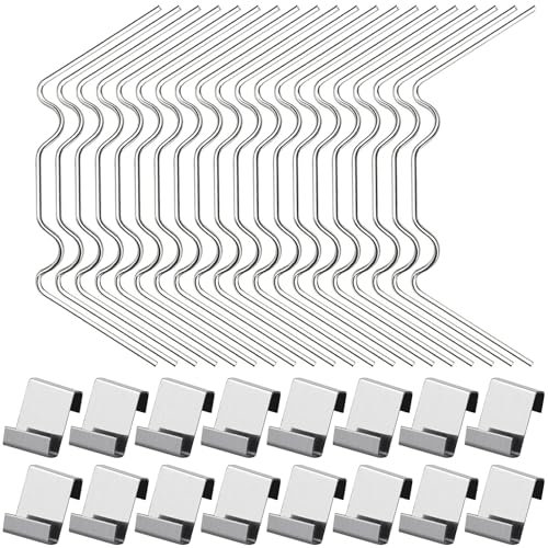 25 Stück Gewächshaus Klammern mit 25 Stück Überlappung Clips, Gewächshausklammern Klammern Gewächshaus für Hohlkammerplatten, Gewächshaus Platten, Doppelstegplatten