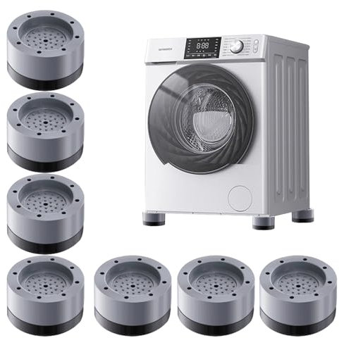 Waschmaschine Füße Dämpfer, 8 Stück Schwingungsdämpfer Waschmaschine Füße, Stapelbar Anti Vibration Pads für Waschmaschine, Waschmaschine Vibrationsdämpfer Waschmaschinenfüße für Trockner