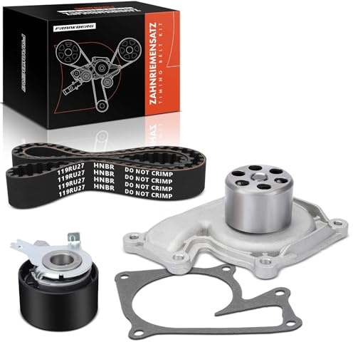 Frankberg Correa dentada para automóviles con bomba de agua Compatible con Dokker Clase A Clase B Citan/CLA Juke NV200 Qashqai II Clio IV Mega.n.e III