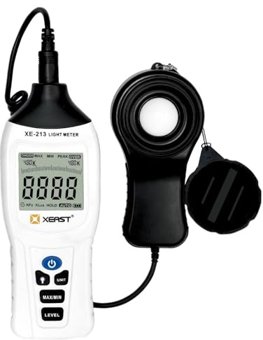 Luxómetro digital portátil para fotografía de 400 K Lux probador LCD Flash Photo, medidas fotométricas para cultivo de plantas interiores y exteriores, planificación de iluminación