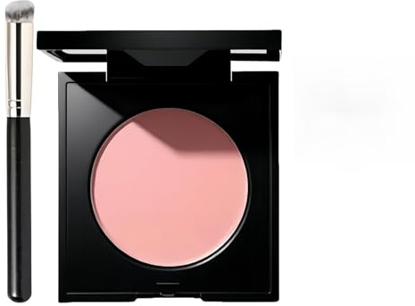 Eventerde Correcteur Éclaircissant - Correcteur de Couleur Rose Lumineux Anti-Cernes - Maquillage Hydratant Résistant Avec Pinceau,Pour Femmes Hommes Jeunes Peau Claire Mature Soirée Mariage