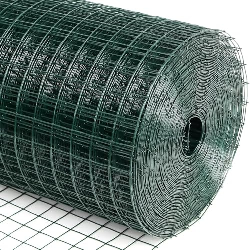 Rollo de malla de alambre de metal para gallinero y protección de plantas, fácil de cortar, valla de jardín, versátil uso en exteriores, resistente, resistente a la intemperie