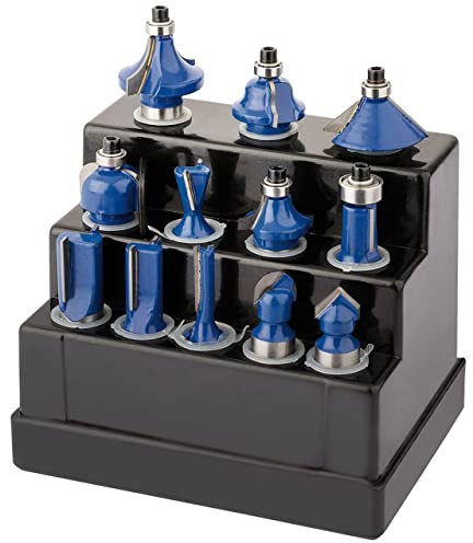 Draper 72893 12-Piece 1/2-Inch TCT Router Bit Set