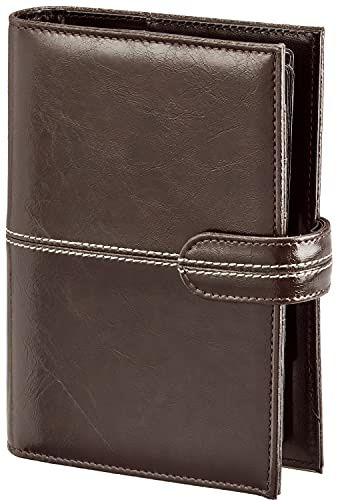 BSB Terminplaner Organizer Wochenplaner Terminkalender - 2026 - ca. A6-1 Woche = 2 Seiten - Fashion, dunkelbraun - Ringbuch mit 6-Fach Lochung, nachfüllbar – Modell Kompakt, 02-0438