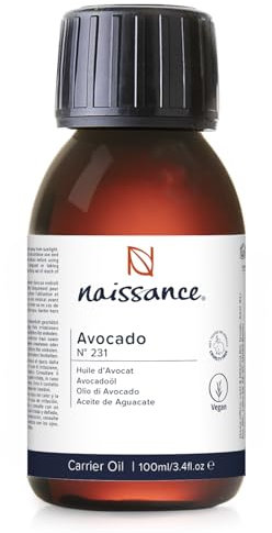 Naissance Virgin Avocado Oil (No. 231) - 100ml - Natural, Vegan - Moisturiser for Skin, Face, Nails, Body, Hair, Growth, Nails, Soap Making, Massage