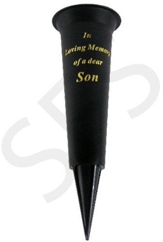 In Loving Memory SON grave flower vase funeral spike