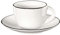 ASA à table ligne noir Espressotasse mit Untertasse 0,07 l weiß, 1930113