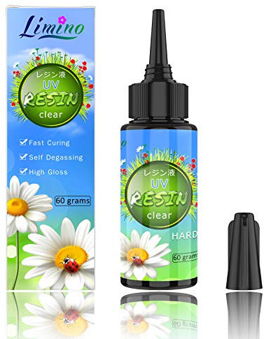 UV Resin - Transparent Ultraviolet Curing Epoxy Resin for DIY Jewelry Making, Casting & Coating - Hard Crystal Clear Glue Solar Cure Sunlight Activated Glue for DIY Resin Mold, Craft Design - 60g